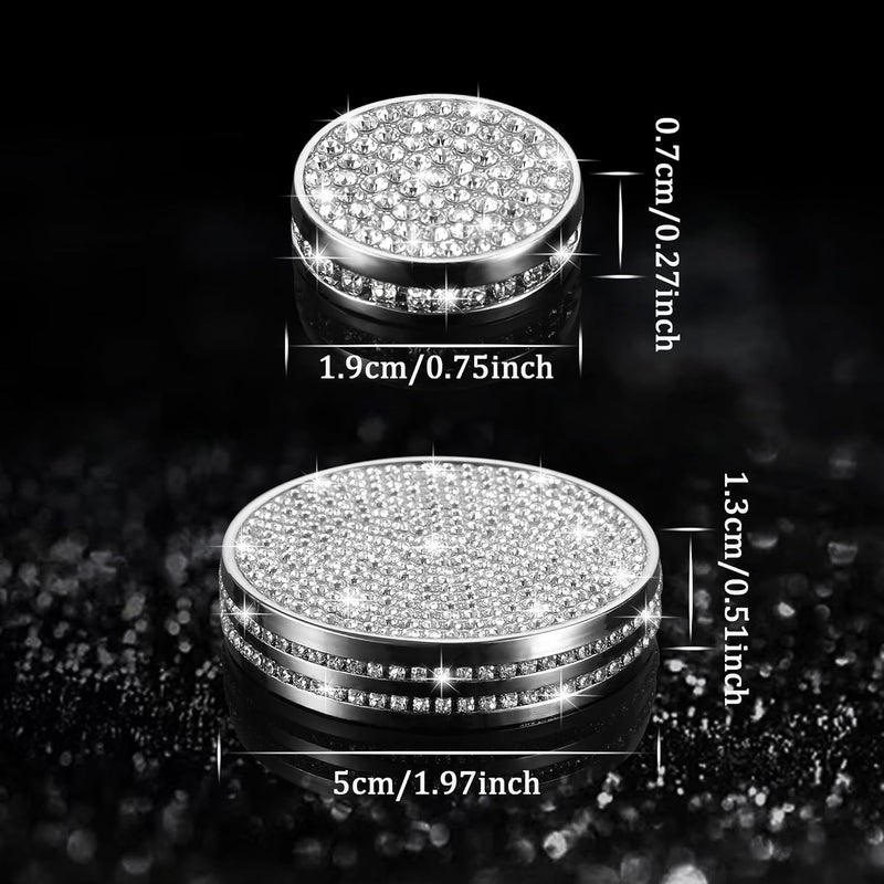 TOMALL Bling Center Console Multimedia Knob Button Cover Compatible with Cadillac CT5 CT6 XT4 XT5 XT6 Crystal Media Button Cover Trim Bling Interior Modification Trims for Car Accessories - Image 2